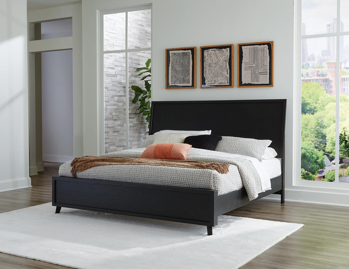 Danziar King Panel Bed, Dresser, Mirror and Nightstand