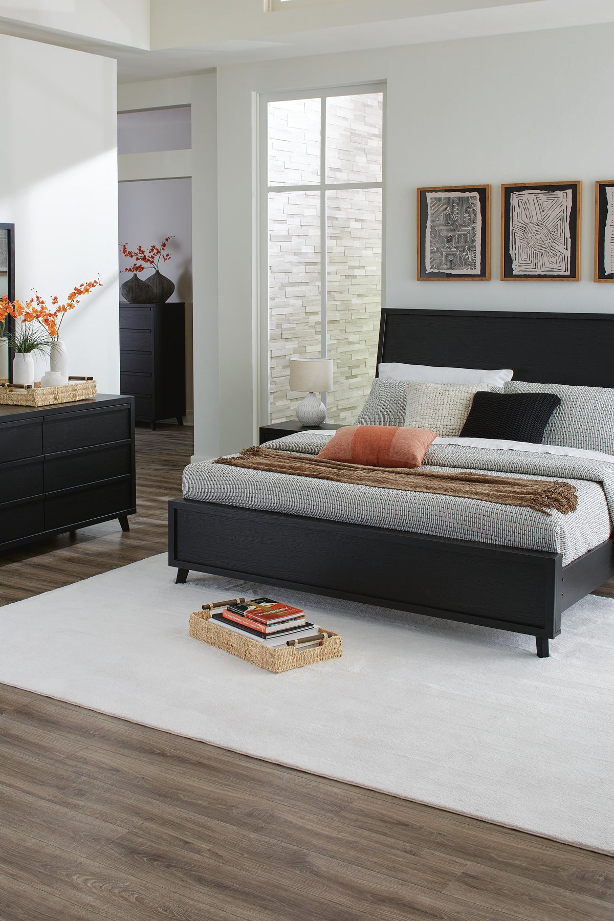 Danziar Panel Bed Set - Queen, Dresser, Mirror, Chest and Nightstand