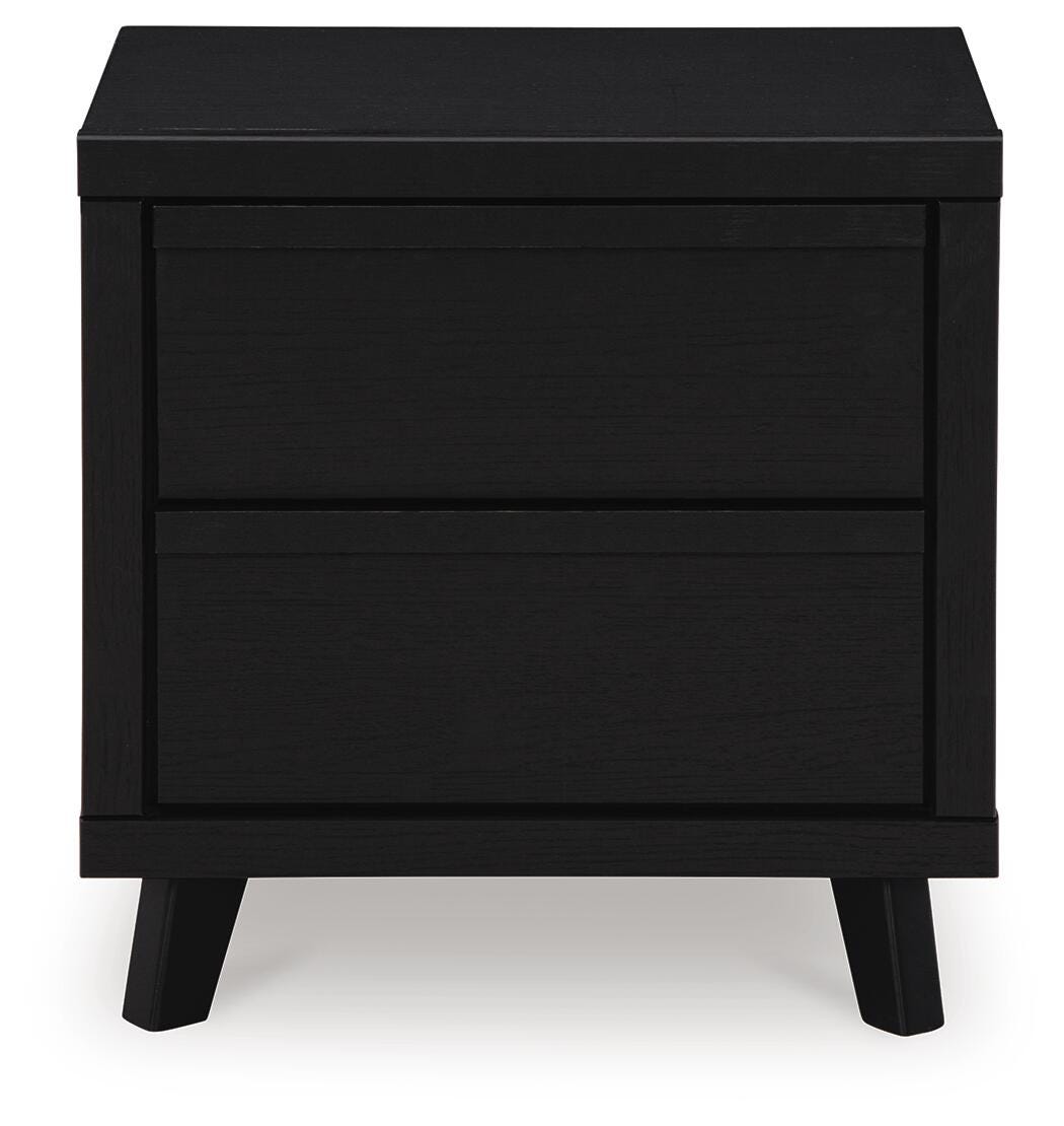 Danziar Queen Panel Platform Bed and 2 Nightstands