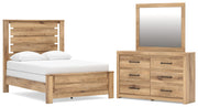 Brozmont Full Panel Bed, Dresser and Mirror