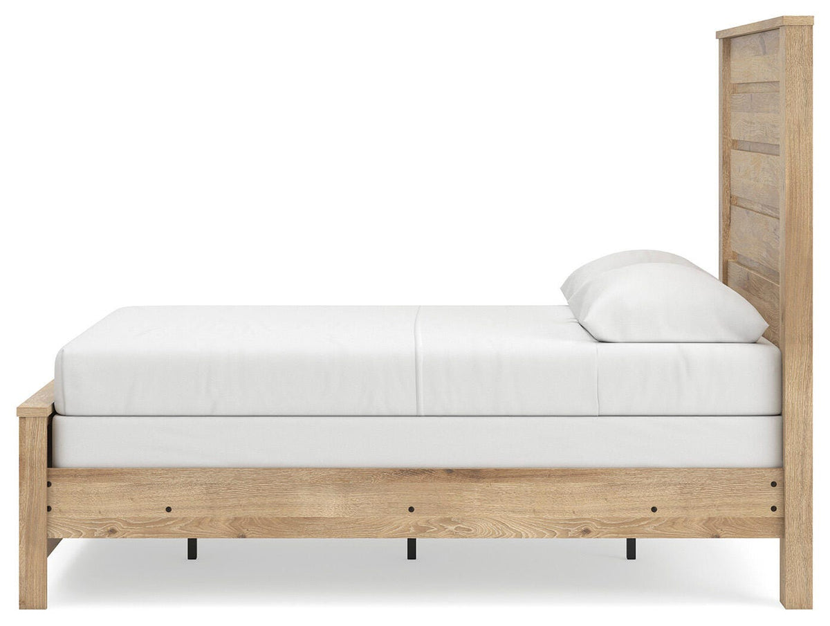 Brozmont Full Panel Bed, Dresser and Mirror