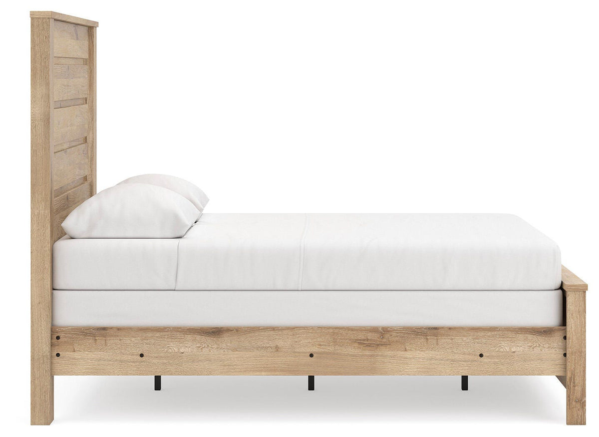 Brozmont Full Panel Bed, Dresser and Mirror