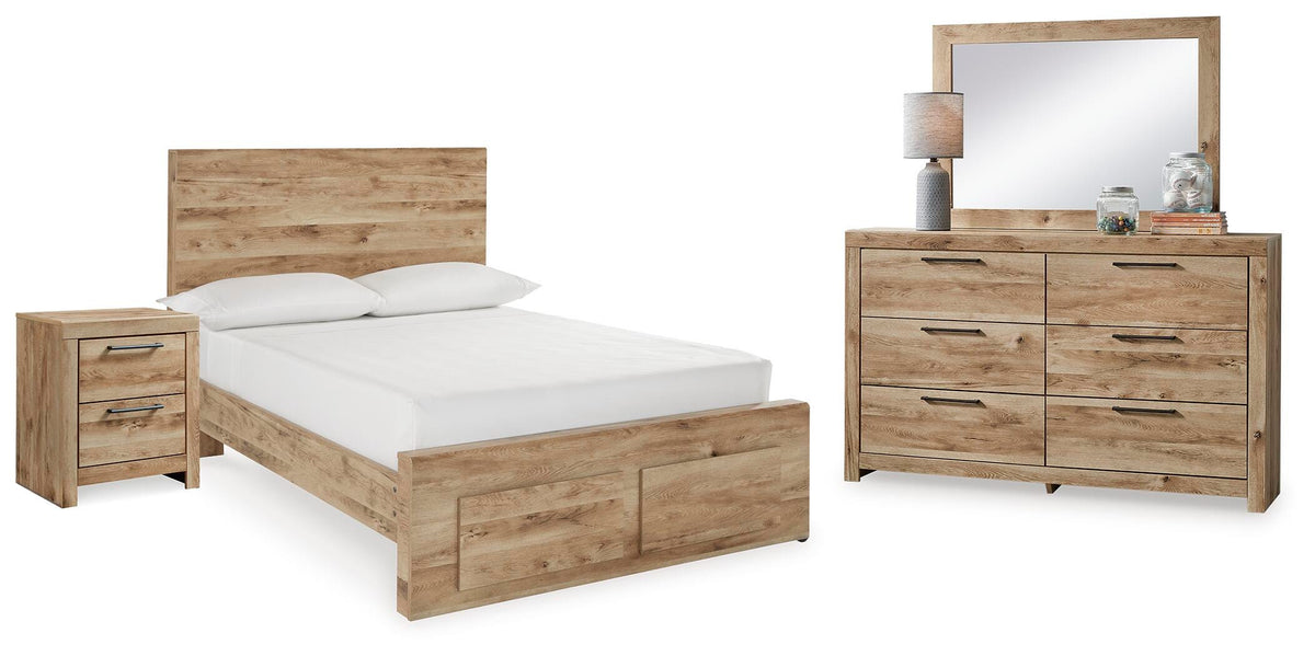 Hyanna Full Storage Panel Bed, Dresser, Mirror and Nightstand