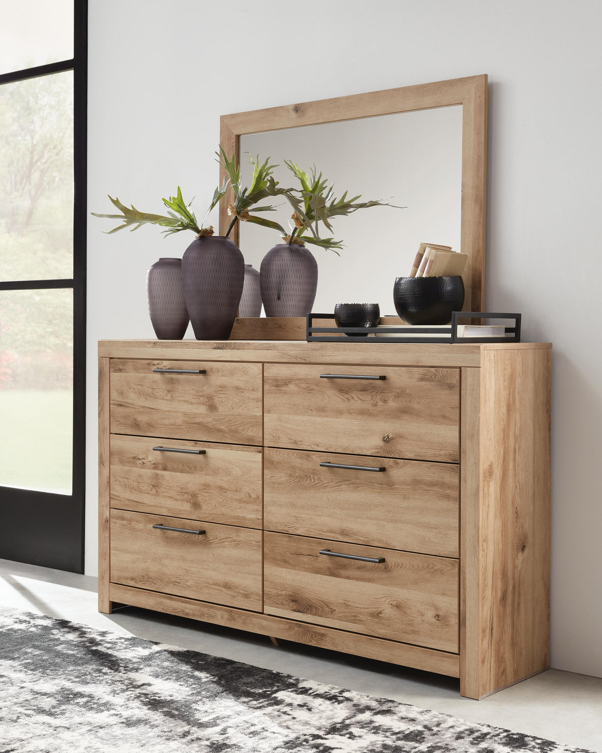 Hyanna Queen Panel Headboard, Dresser, Mirror and Chest