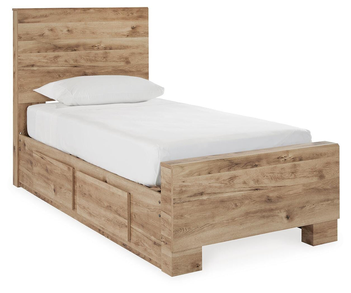 Hyanna Panel Bed with 2 Side Storage - Twin