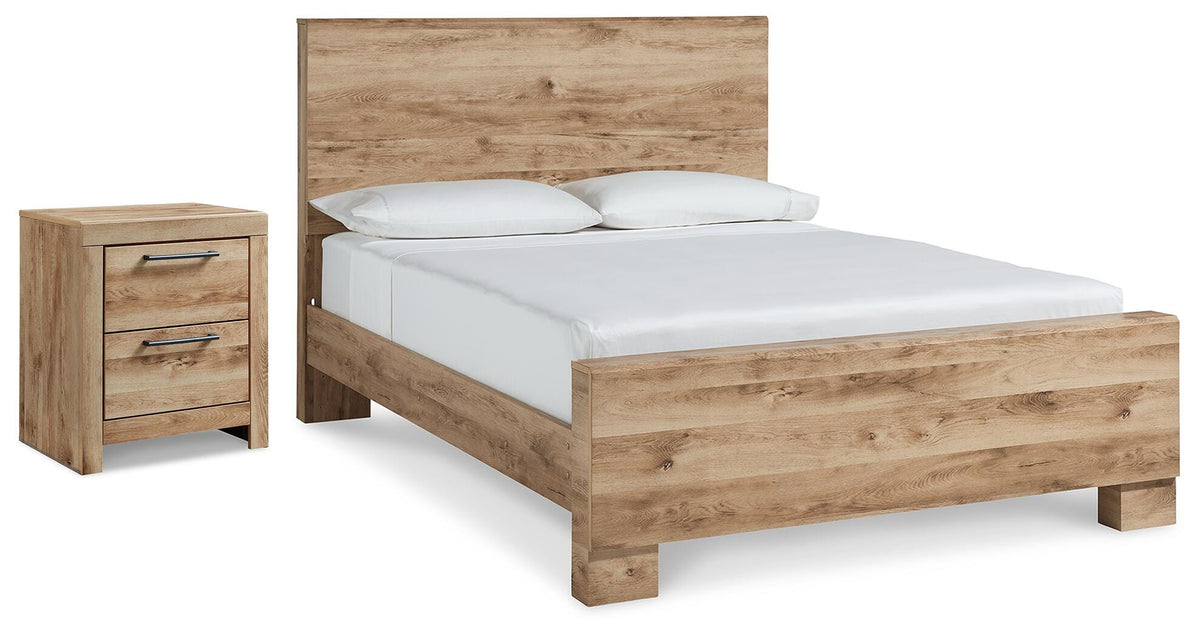 Hyanna Queen Panel Bed and Nightstand
