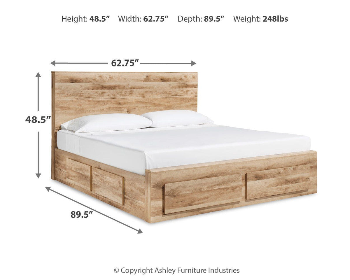 Hyanna Queen Panel Storage Bed with 2 Under Bed Storage Drawers
