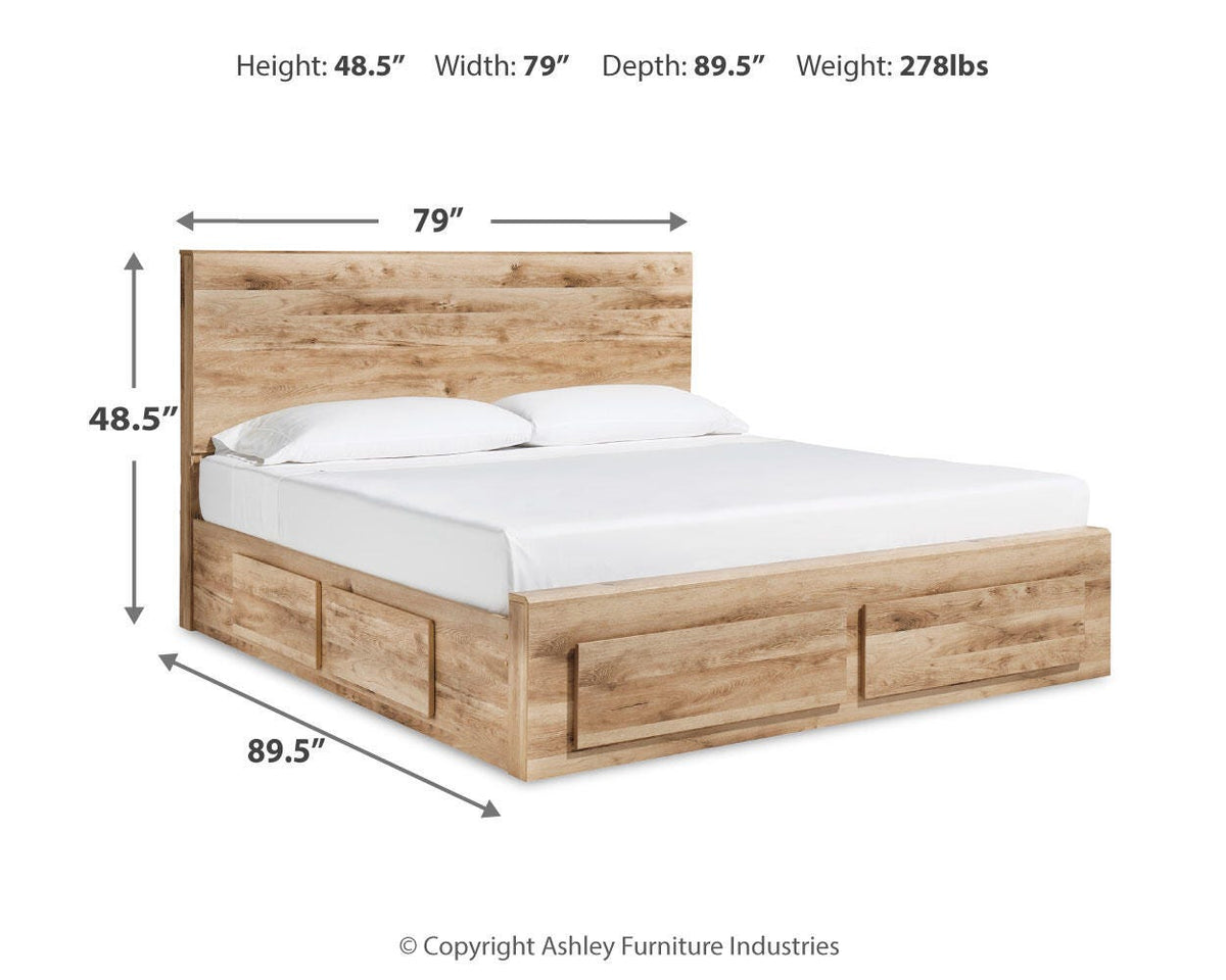 Hyanna Queen Panel Storage Bed with 2 Under Bed Storage Drawers