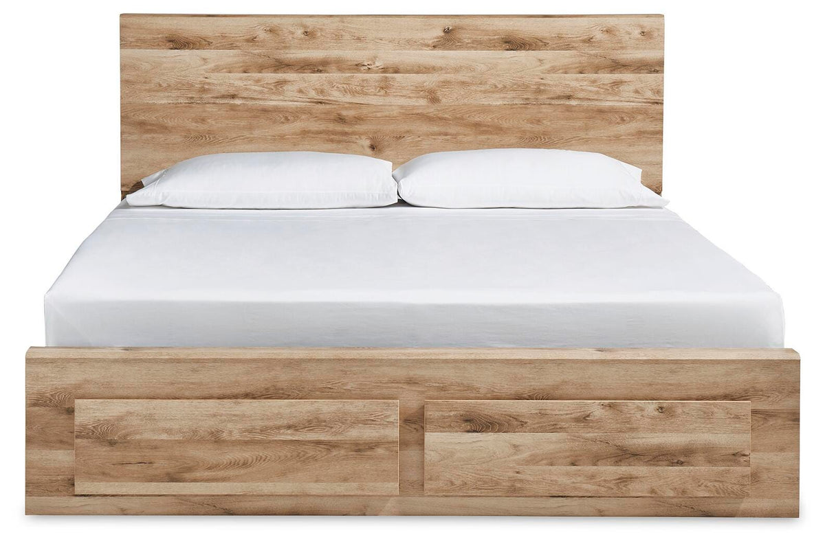 Hyanna King Panel Storage Bed, Dresser, Mirror and 2 Nightstands