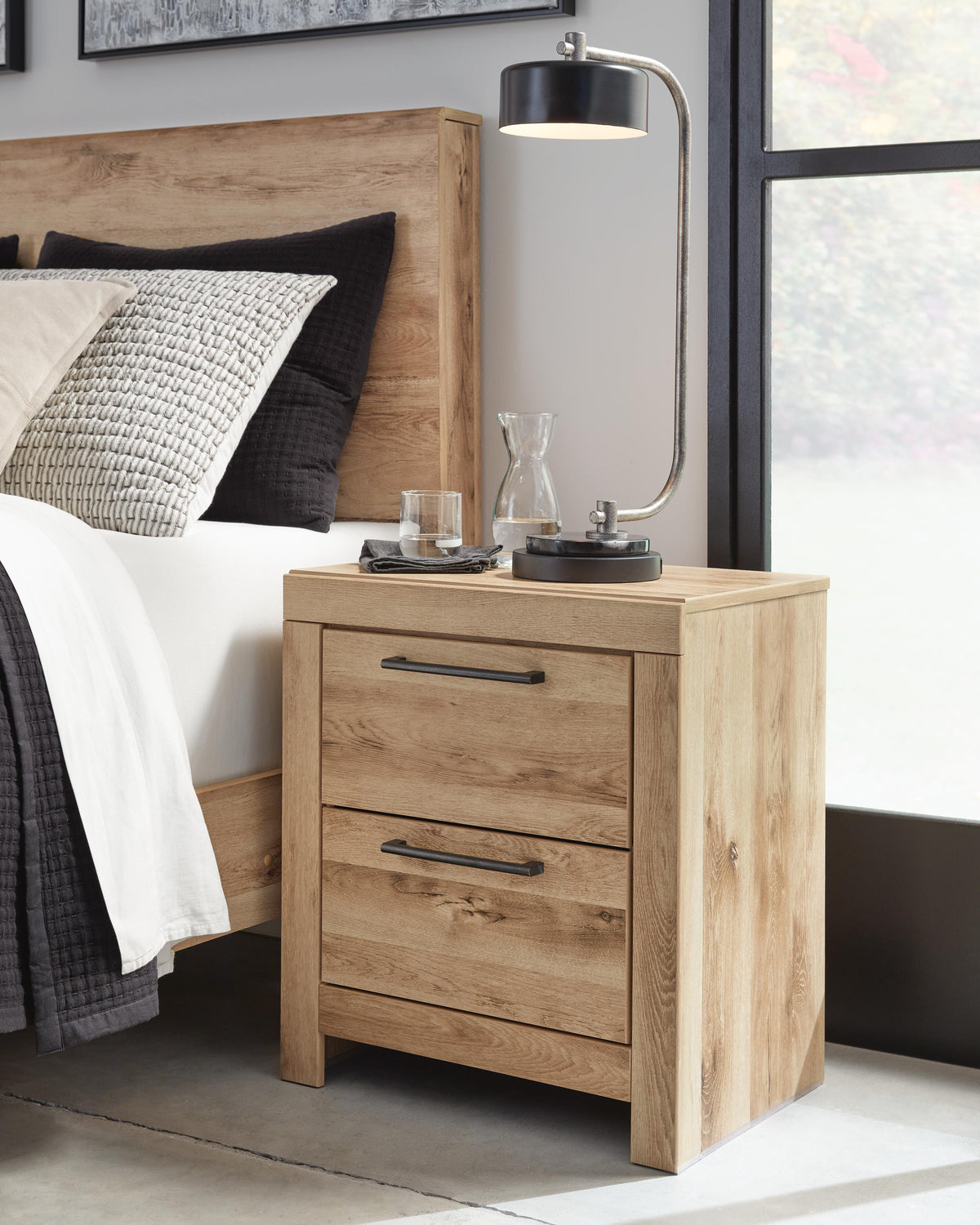 Hyanna Queen Panel Storage Bed with Dresser and Nightstand