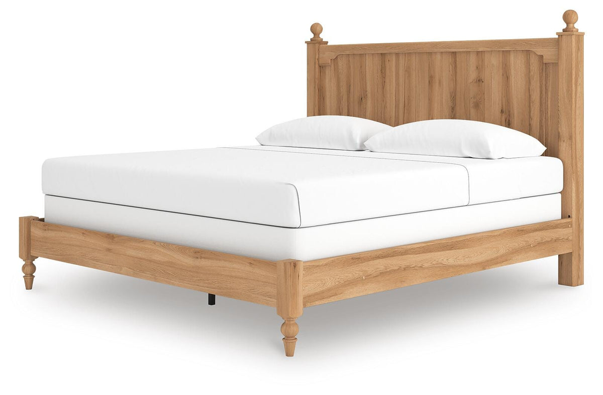 Aleaport King Panel Bed, Dresser, Mirror and Nightstand