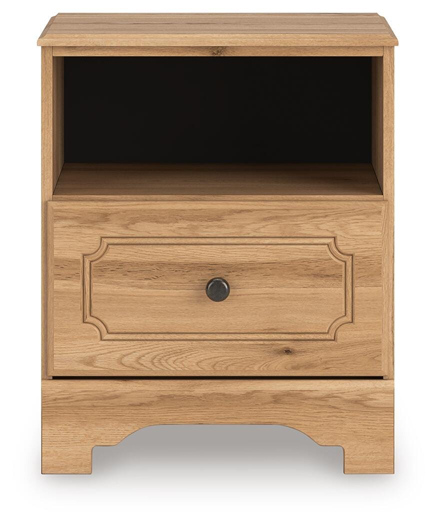 Aleaport King Panel Bed, Dresser, Mirror and Nightstand
