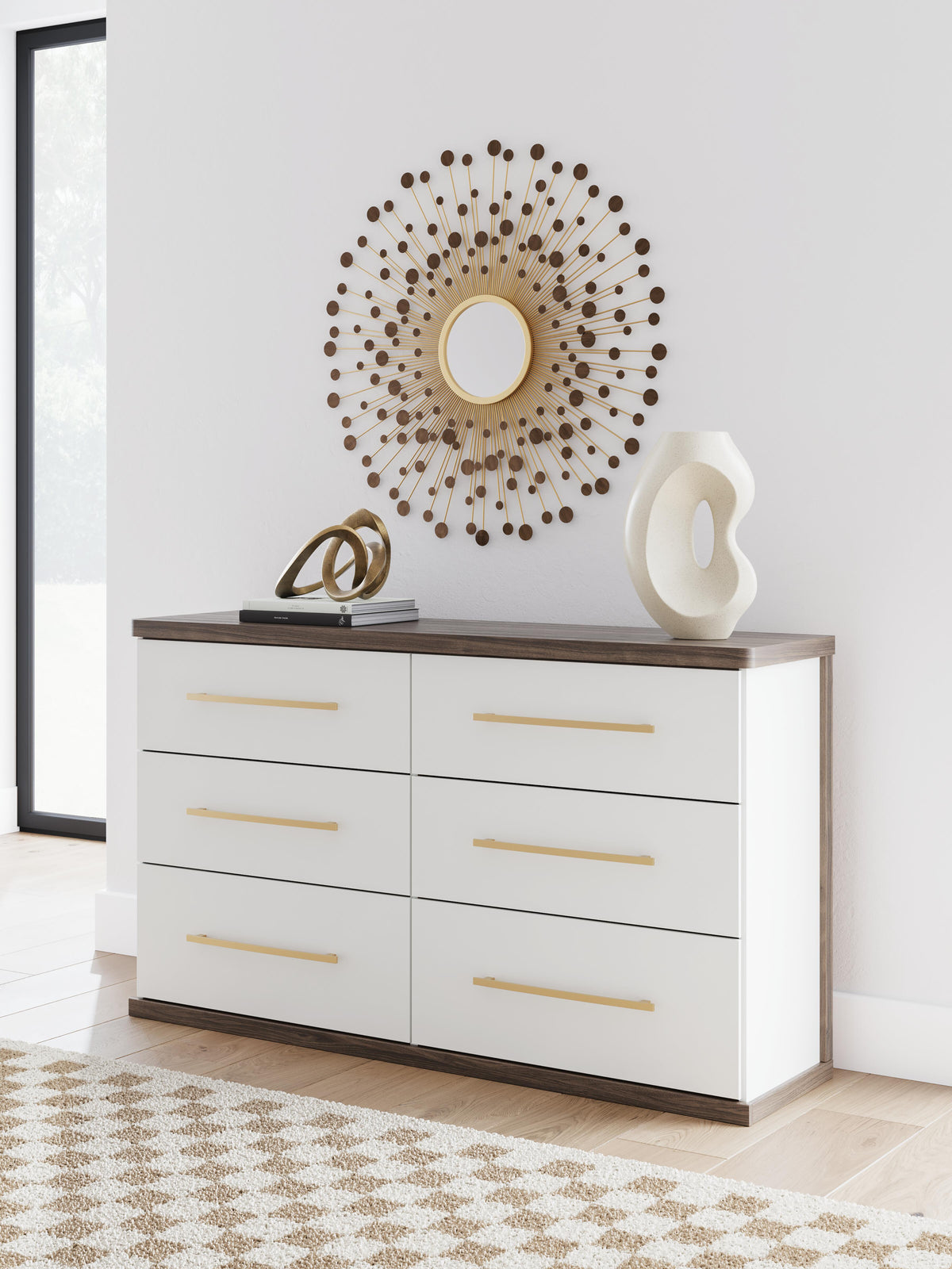 Kendanport King Upholstered Bed, Dresser and Nightstand