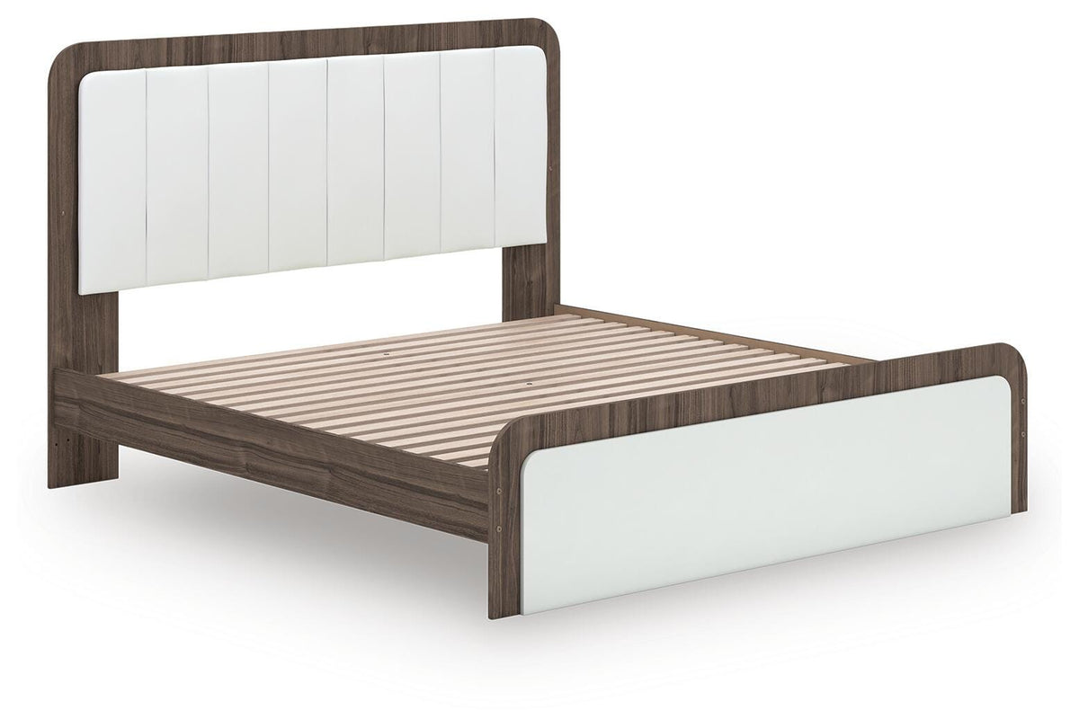 Kendanport King Platform Bed, Dresser, Mirror and Nightstand