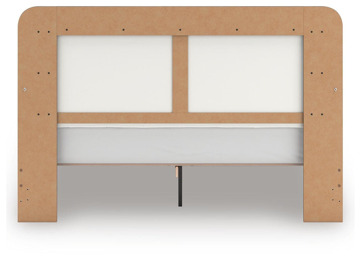 Kendanport King Upholstered Bed, Dresser and Mirror