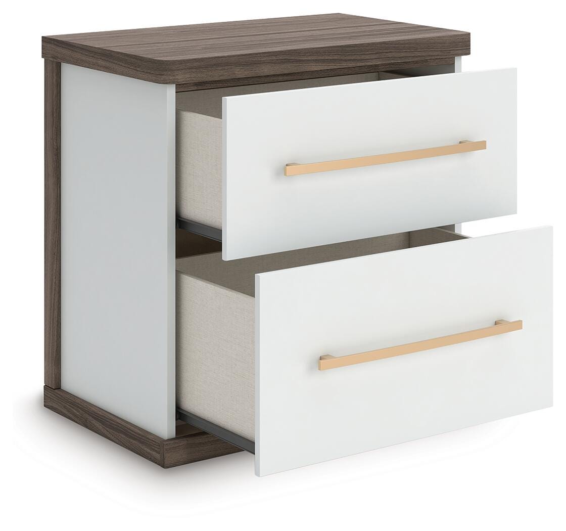 Kendanport Queen Upholstered Bed, Dresser, Mirror and Nightstand