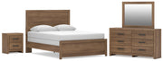 Broachmyn Queen Panel Bed, Dresser, Mirror and Nightstand