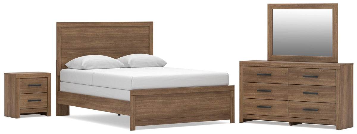 Broachmyn Queen Panel Bed, Dresser, Mirror and Nightstand