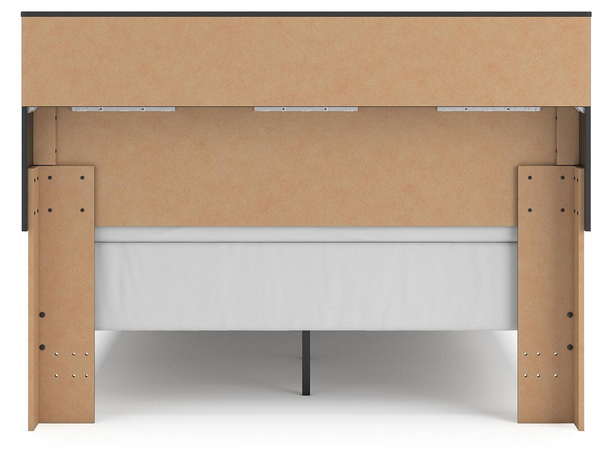 Broachmyn Queen Bookcase Panel Bed, Dresser and Nightstand
