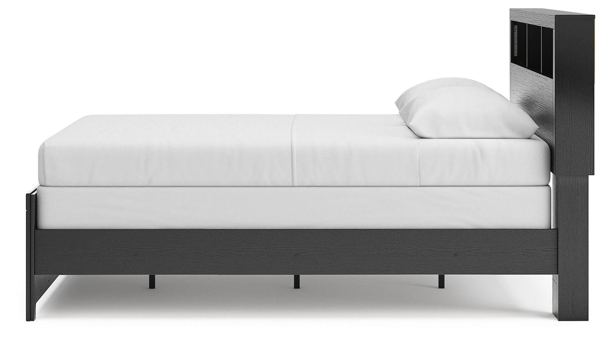 Broachmyn Queen Bookcase Panel Bed, Dresser and Nightstand