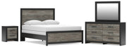 Broachmyn Queen Panel Bed, Dresser, Mirror and Nightstand