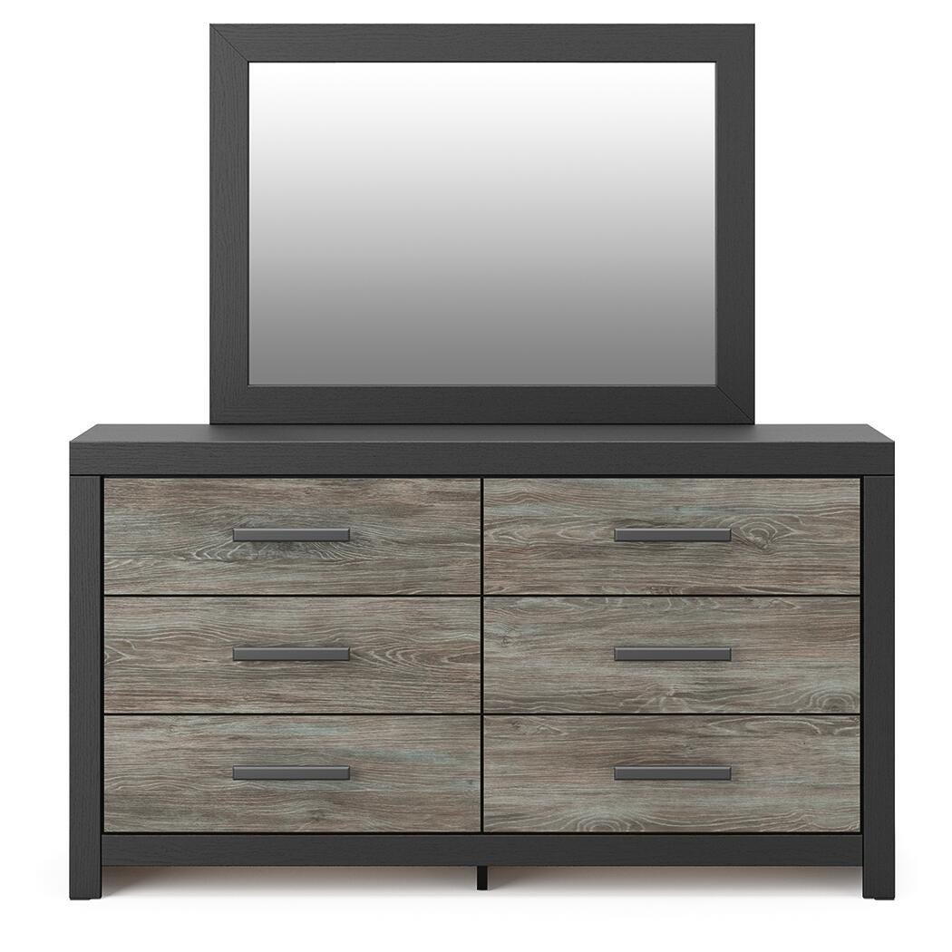 Broachmyn Twin Panel Bed, Dresser and Mirror