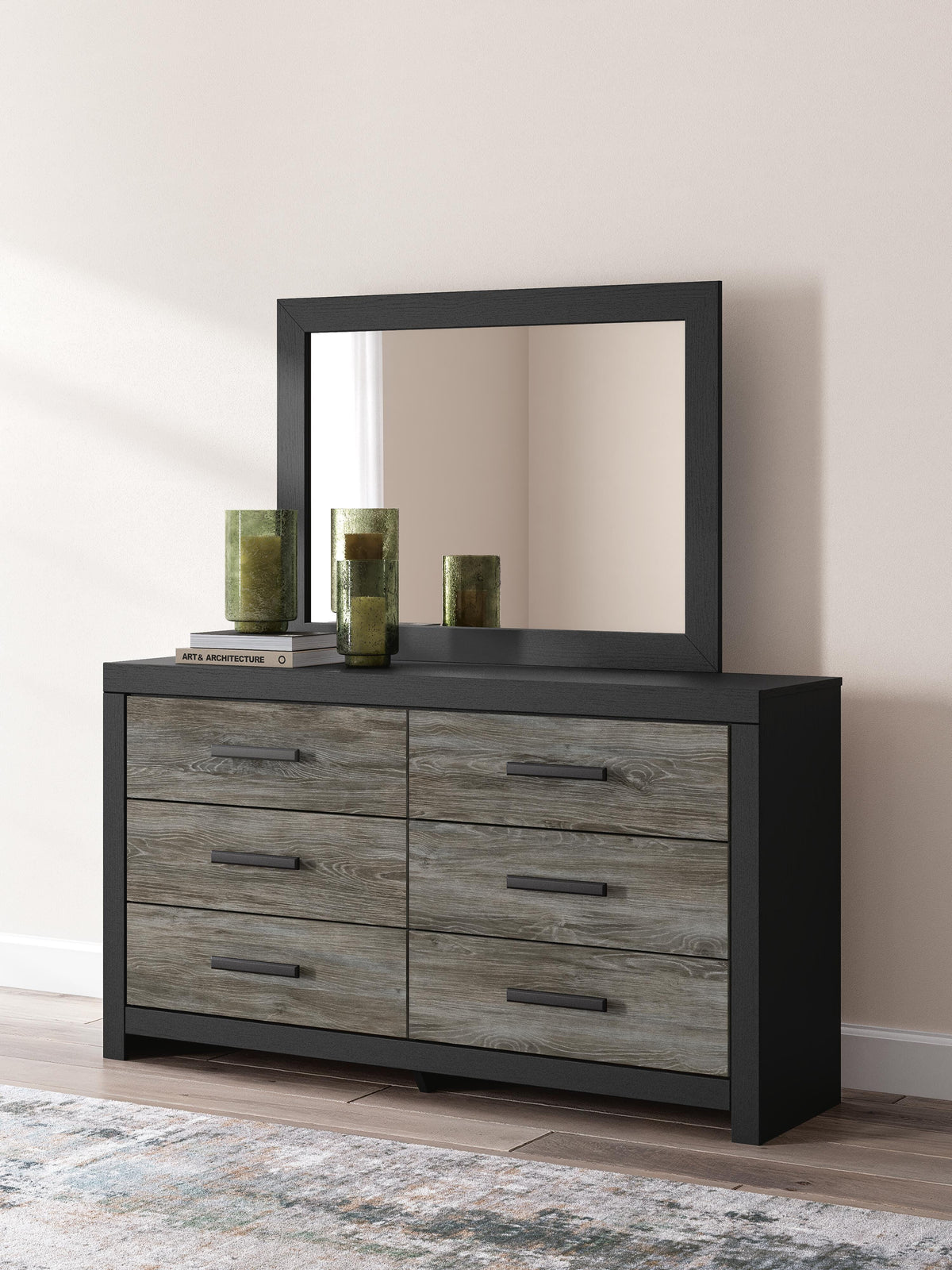 Broachmyn Full Panel Bed, Dresser and Mirror