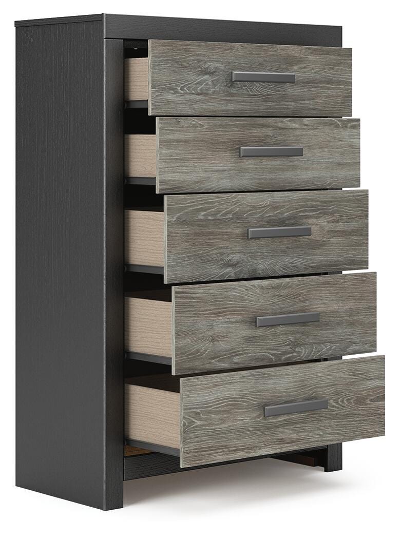 Broachmyn Queen Bookcase Bed, Chest and Nightstand