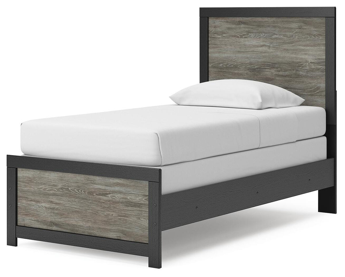 Broachmyn Twin Panel Bed, Dresser and Mirror