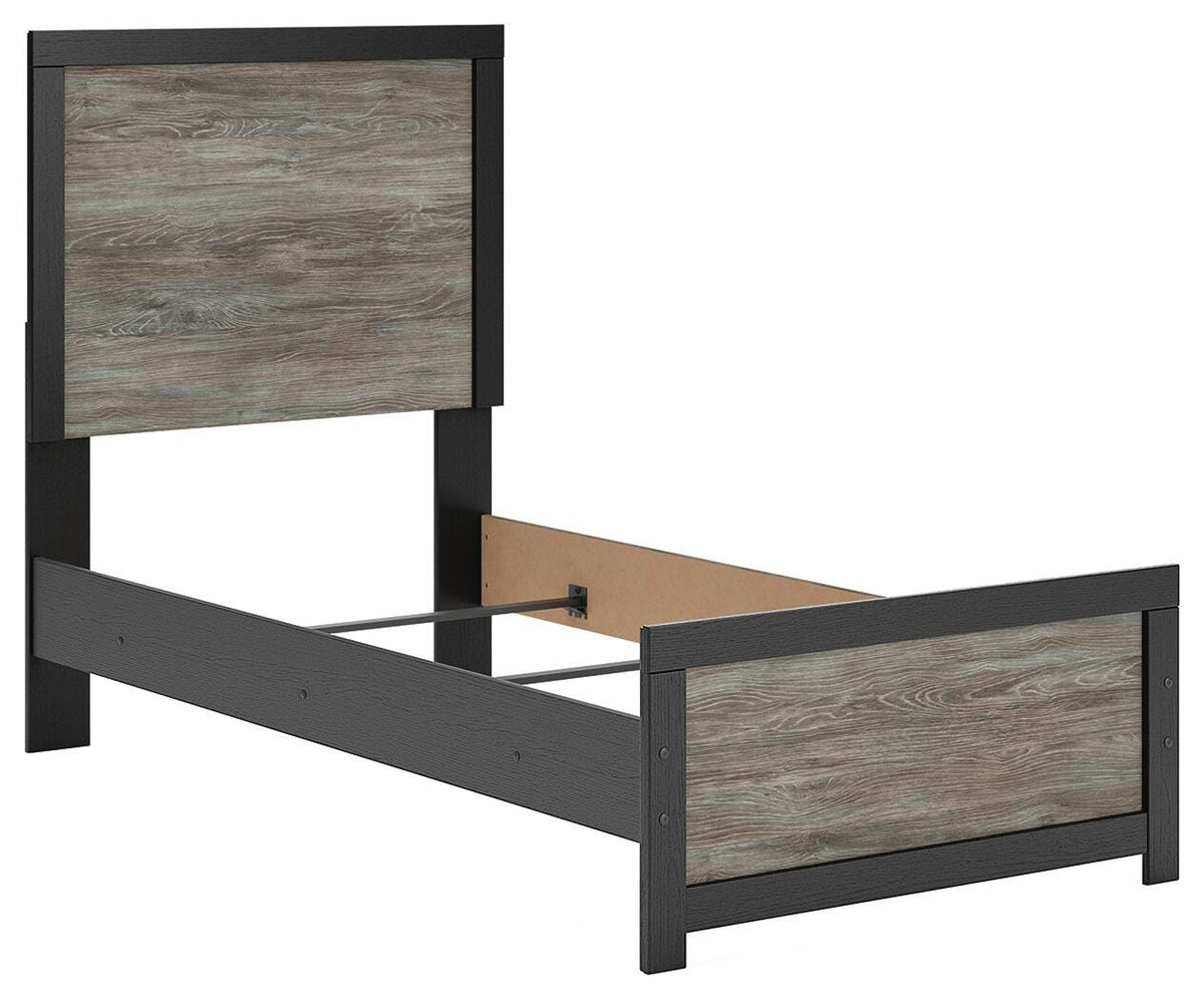 Broachmyn Twin Panel Bed, Dresser and Mirror