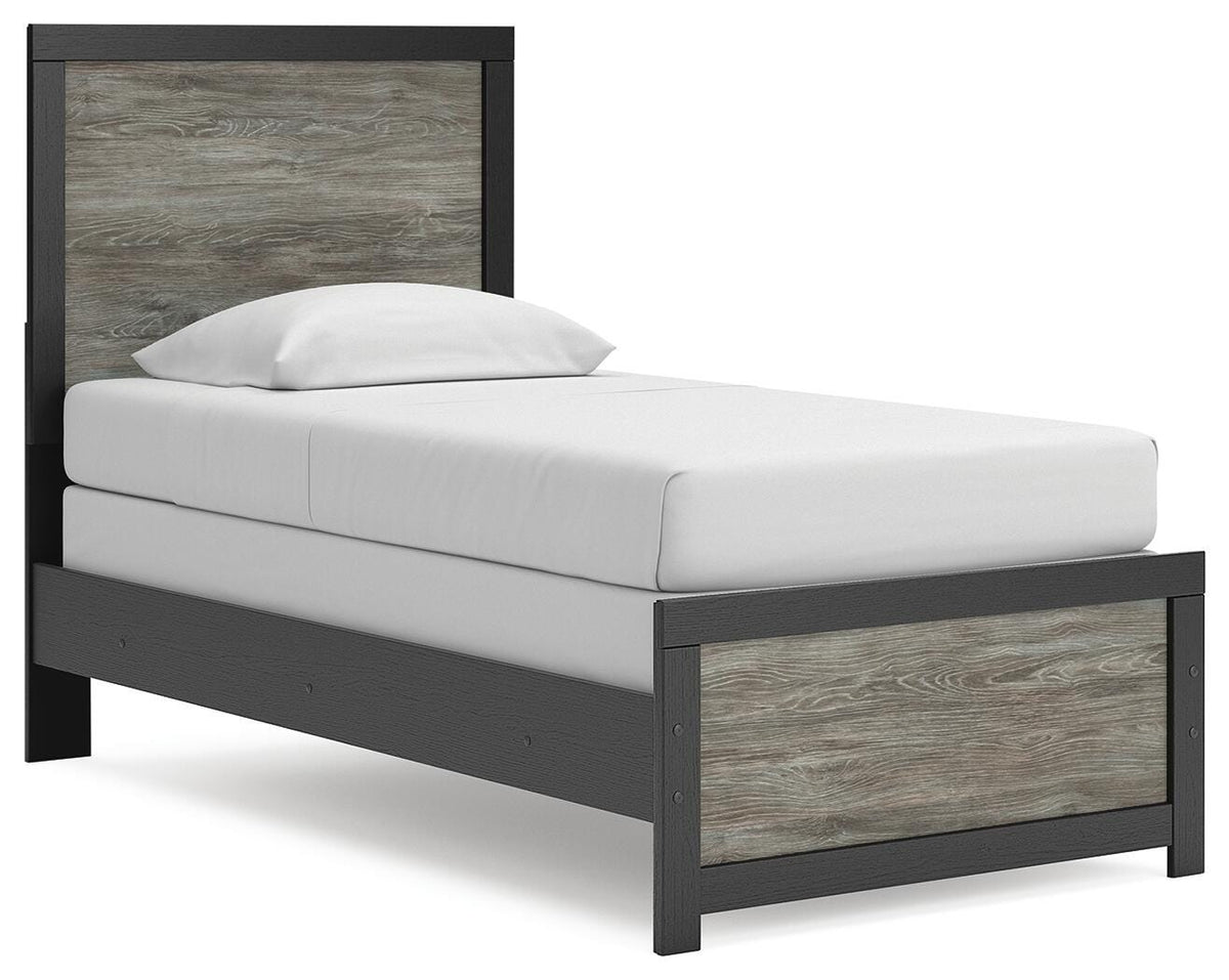 Broachmyn Twin Panel Bed, Dresser and Mirror