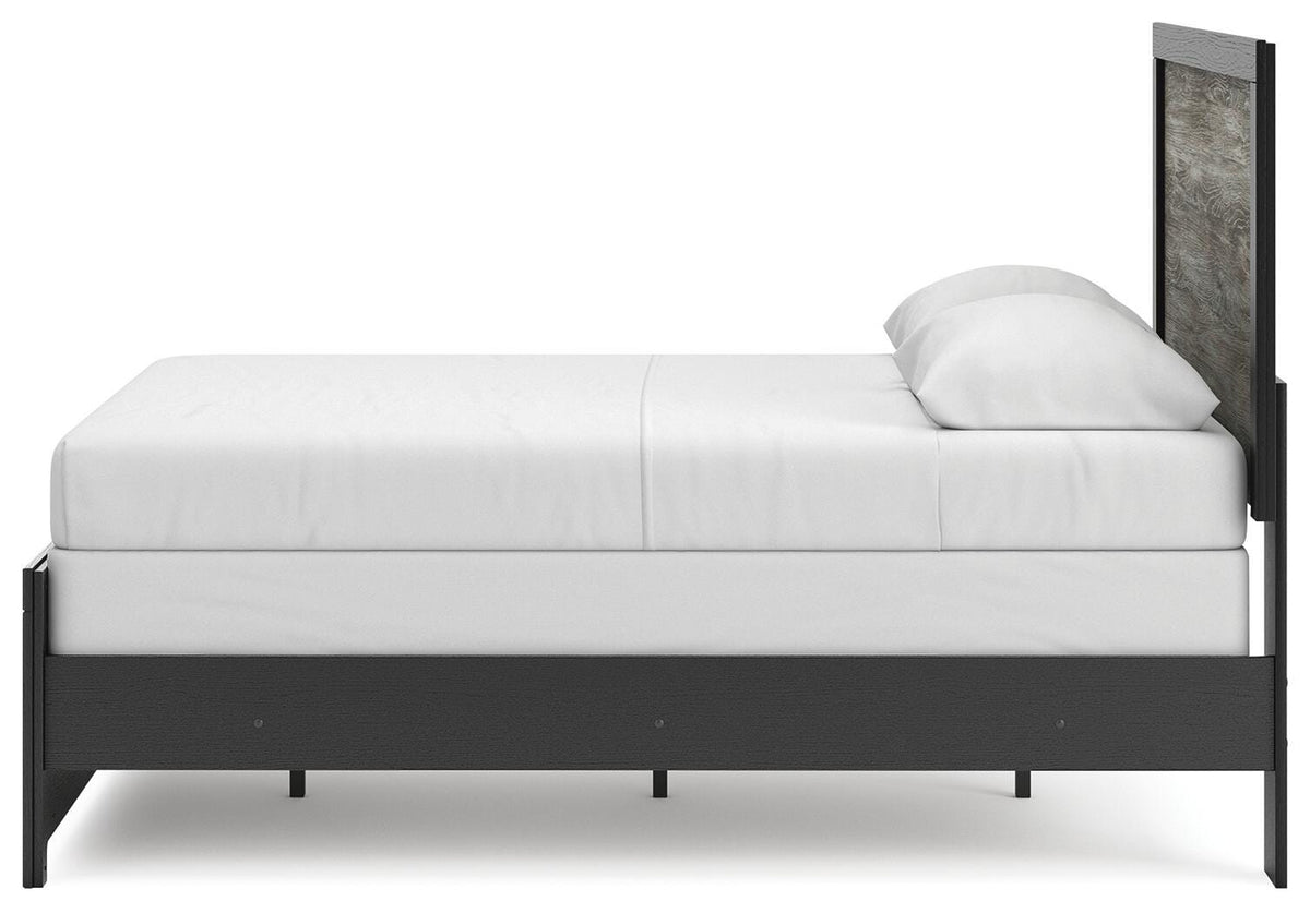 Broachmyn Panel Bed - Black/Gray, Full