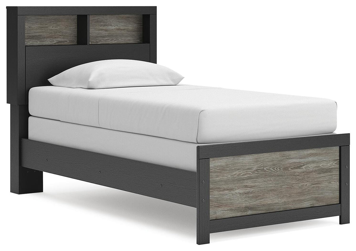 Broachmyn Twin Bookcase Bed, Dresser and Mirror