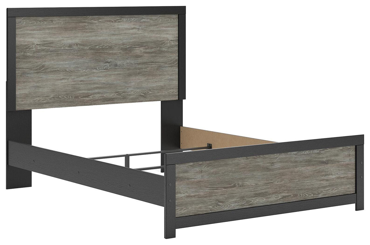 Broachmyn Panel Bed - Black/Gray, Queen