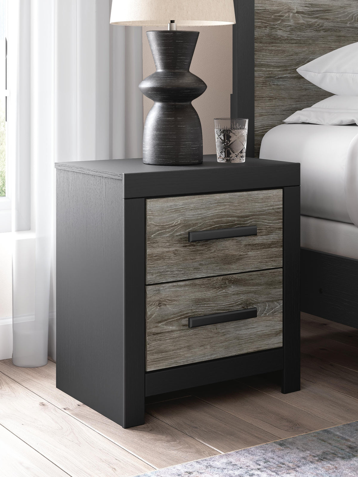 Broachmyn Queen Bookcase Panel Bed, Dresser and Nightstand