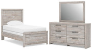 Broachmyn Twin Panel Bed, Dresser and Mirror