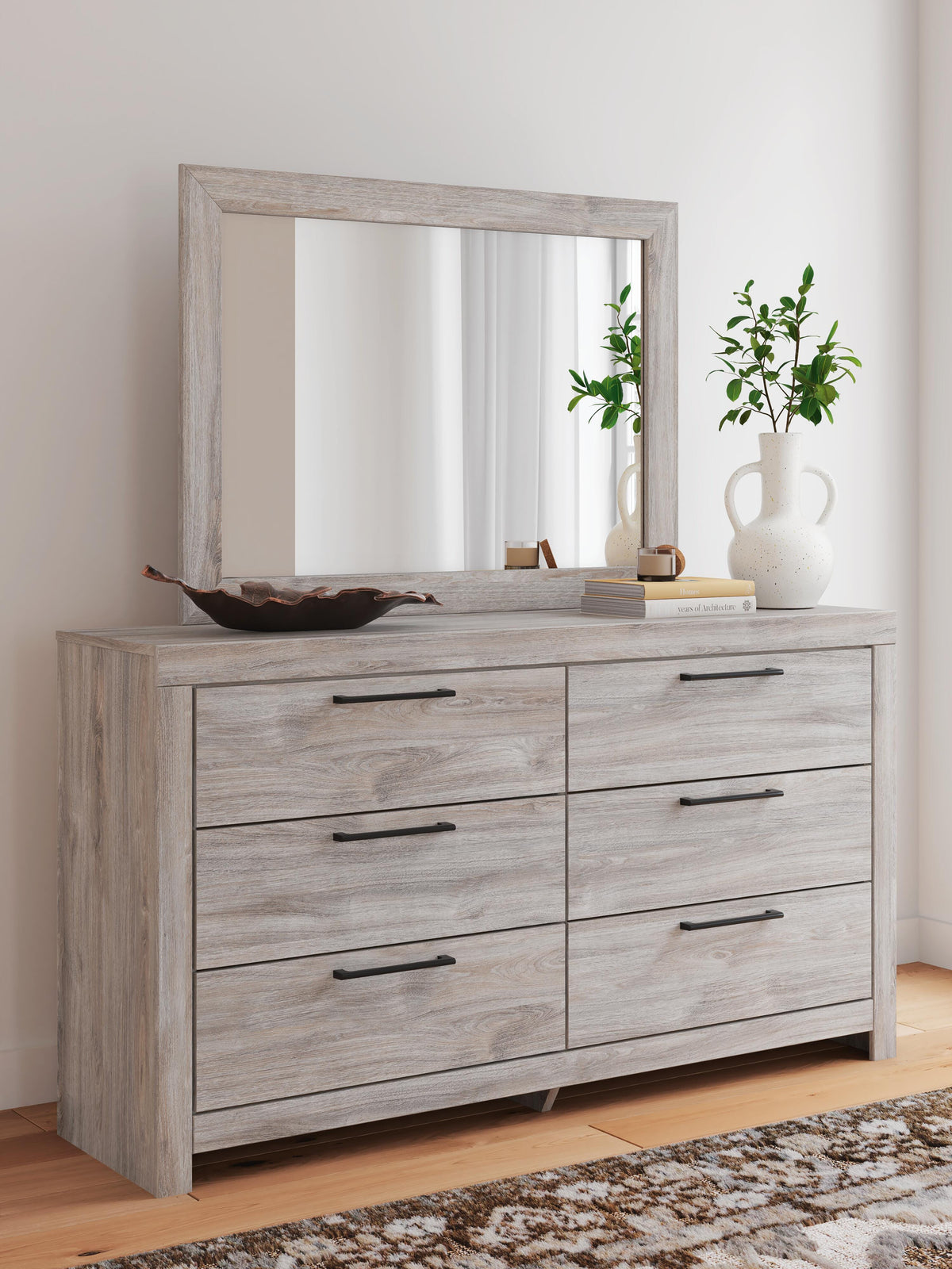 Broachmyn Full Panel Bed, Dresser and Mirror