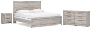 Broachmyn King Panel Bed, Dresser and Nightstand