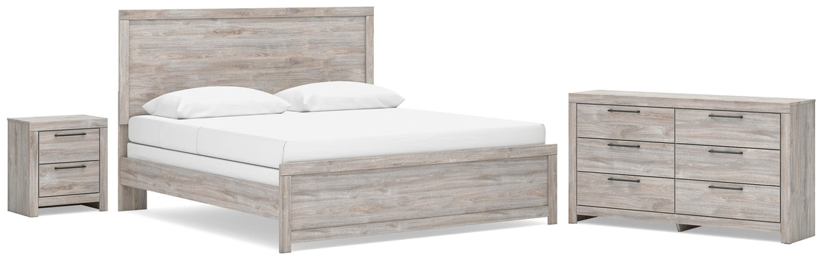Broachmyn King Panel Bed, Dresser and Nightstand