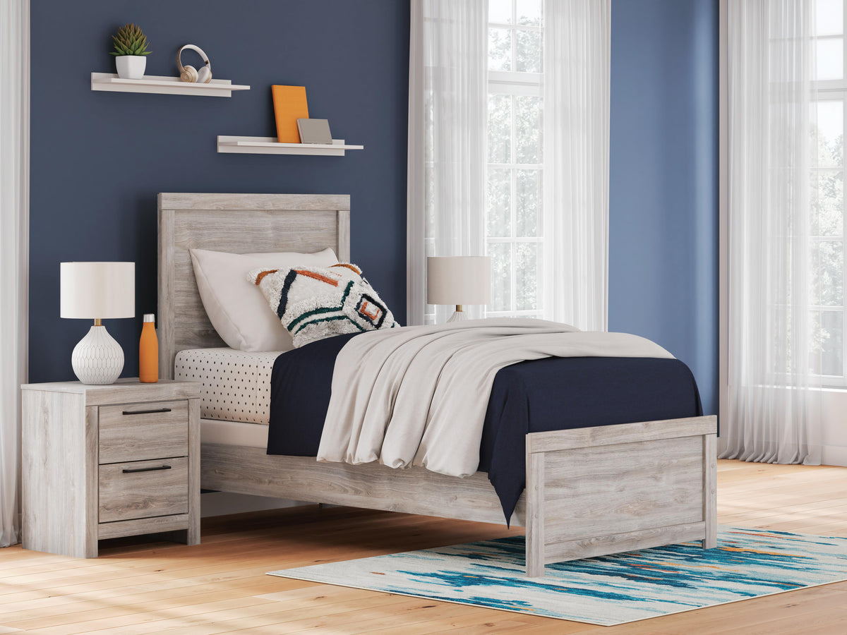 Broachmyn Twin Panel Bed, Dresser and Mirror