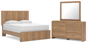 Gramburg Queen Panel Bed, Dresser and Mirror