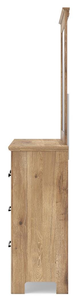 Makidern King Panel Bed, Dresser, Mirror and 2 Nightstands