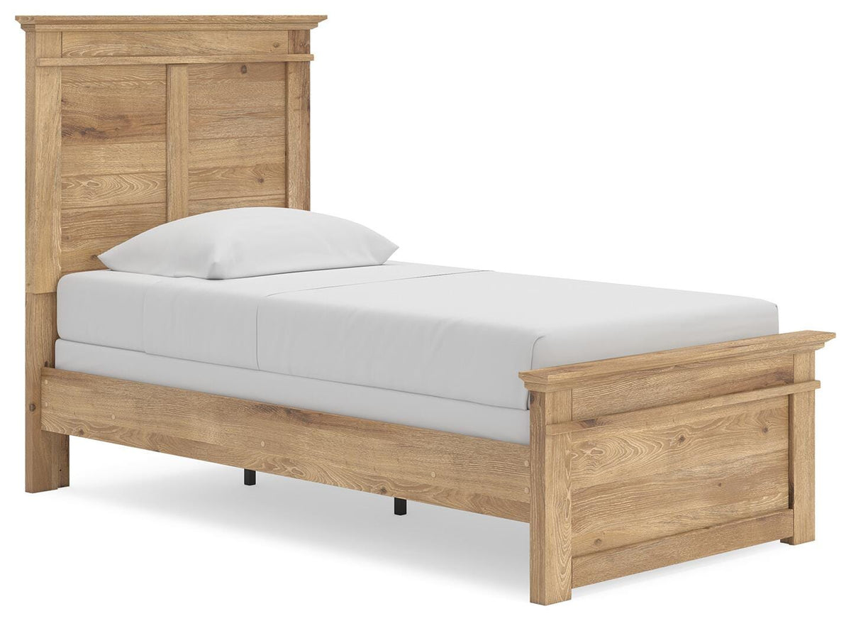 Makidern Twin Panel Bed, Dresser and Mirror