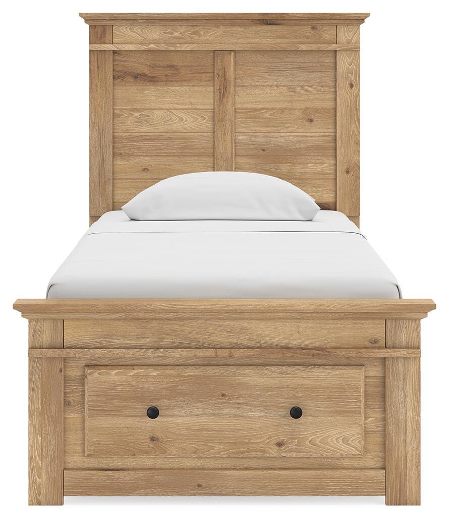 Makidern Twin Panel Storage Bed, Dresser and Mirror