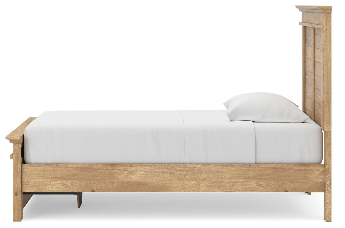 Makidern Twin Panel Storage Bed, Dresser and Mirror