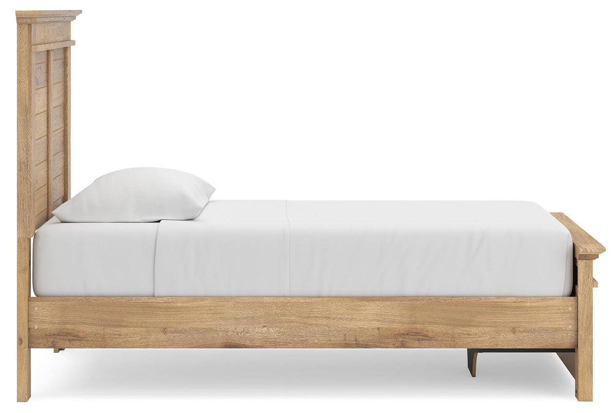 Makidern Twin Panel Storage Bed, Dresser and Mirror