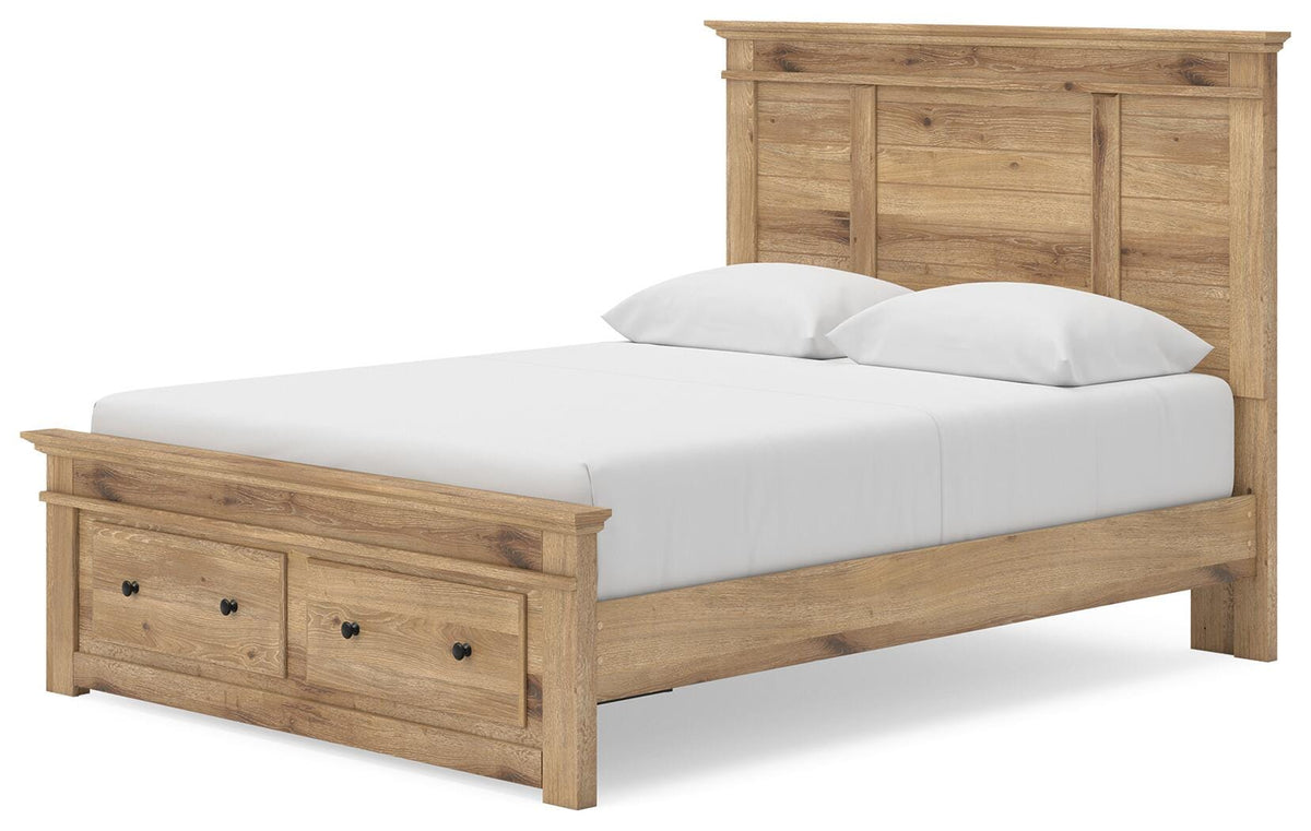 Makidern Queen Panel Storage Bed, Dresser and Mirror