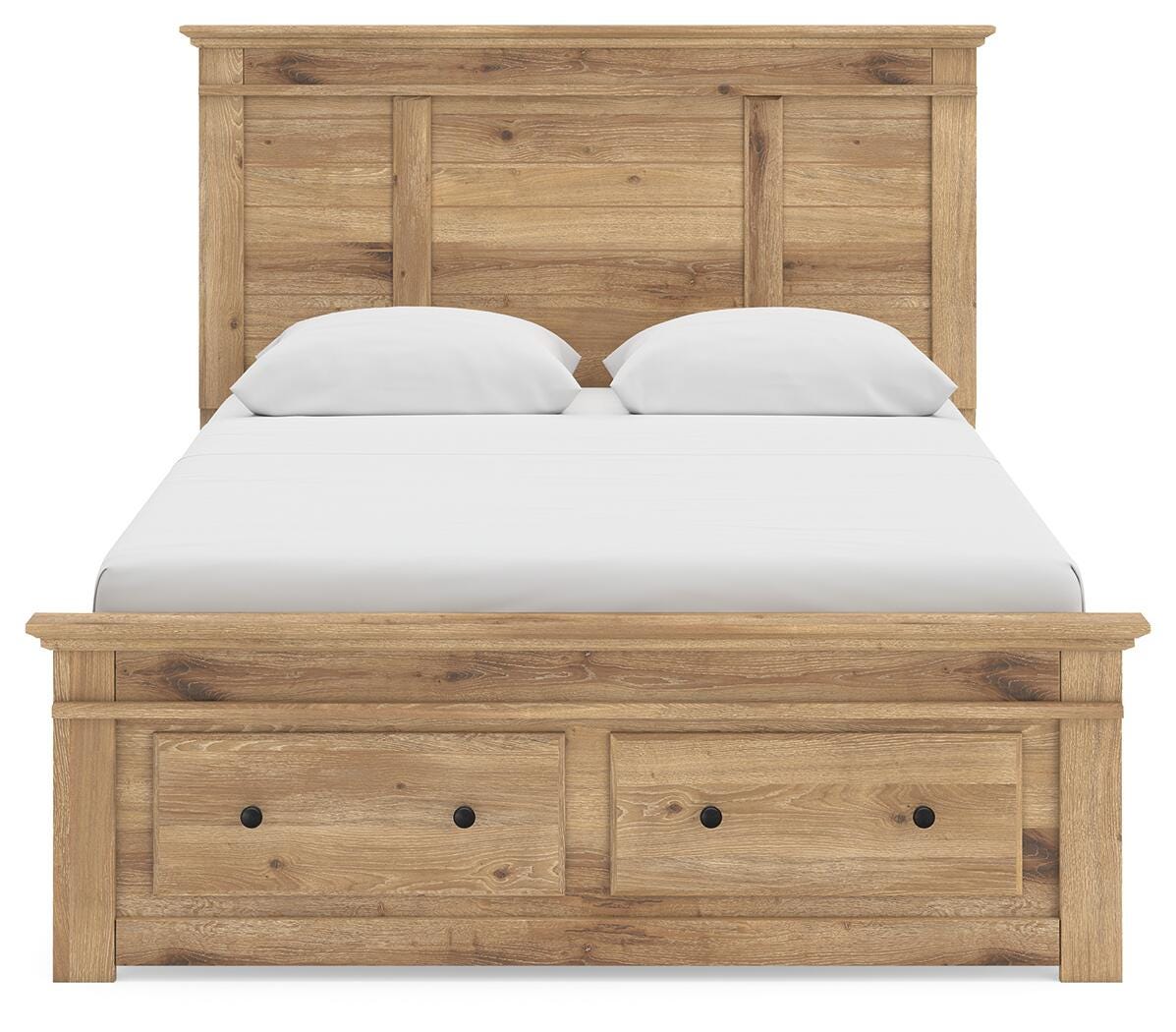 Makidern Queen Panel Storage Bed, Dresser and Mirror