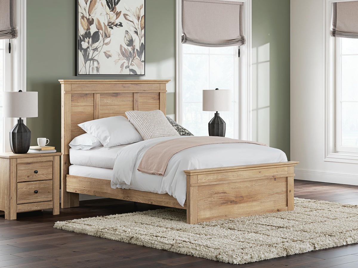 Makidern Full Panel Bed, Dresser and Mirror