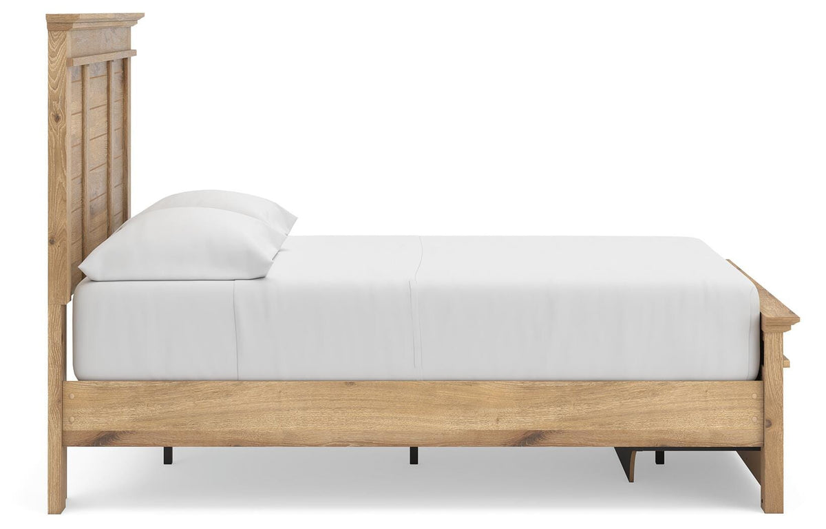 Makidern Full Panel Storage Bed, Dresser and Mirror